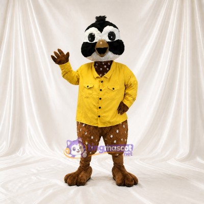 Black Owl Worker Mascot Costume Full Body for Adults Promotions