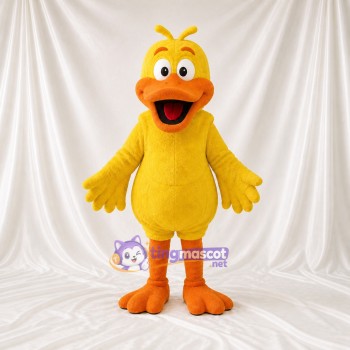 Canard Jaune et Orange Costume de mascotte intégral pour adultes Événements scolaires