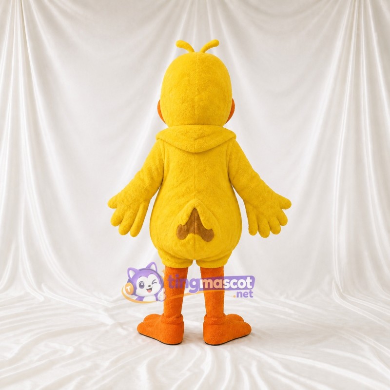 Yellow and Orange Duck Mascot Costume Full Body for Adults School Events