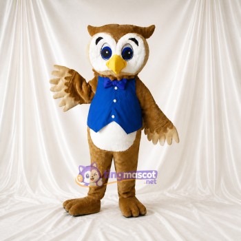 Brown Owl Worker Mascot Costume Full Body for Adults Promotions