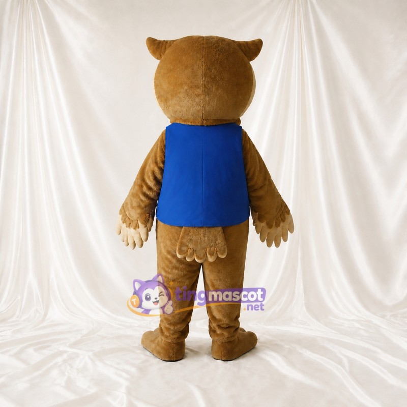 Brown Owl Worker Mascot Costume Full Body for Adults Promotions