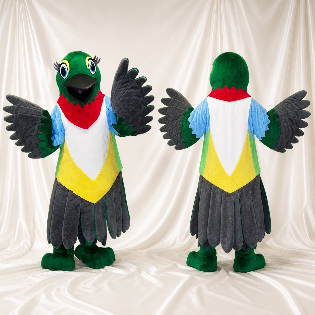 Green Parrot Mascot Costume Full Body for Adults School Events Green Parrot Mascot Costume Full Body for Adults School Events