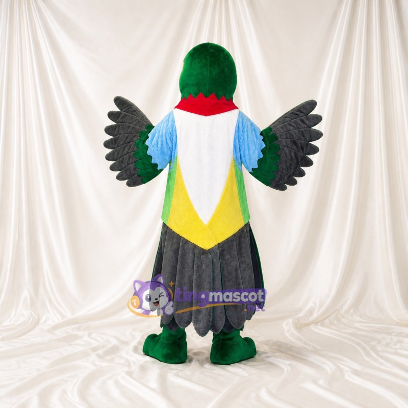 Green Parrot Mascot Costume Full Body for Adults School Events