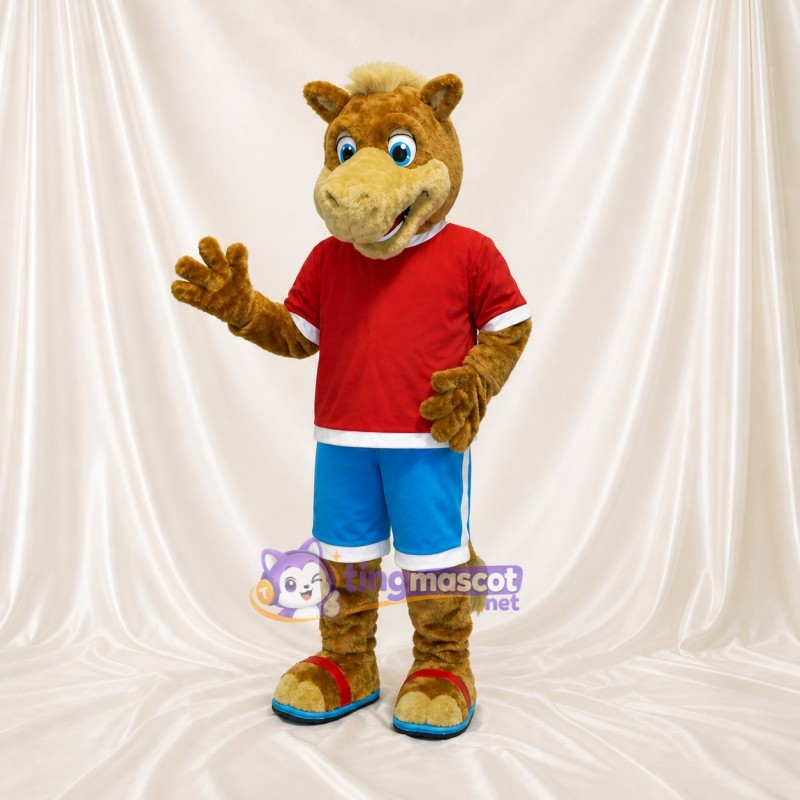 Camel Athlete Mascot Costume Full Body for Adults Sports Events