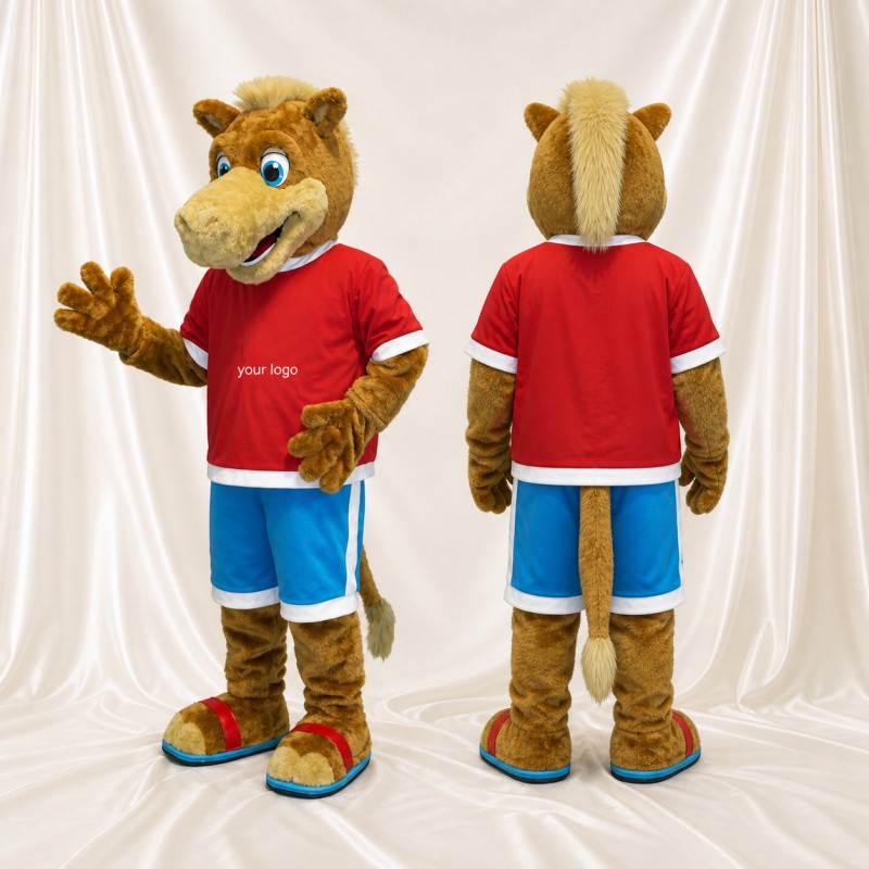 Camel Athlete Mascot Costume Full Body for Adults Sports Events