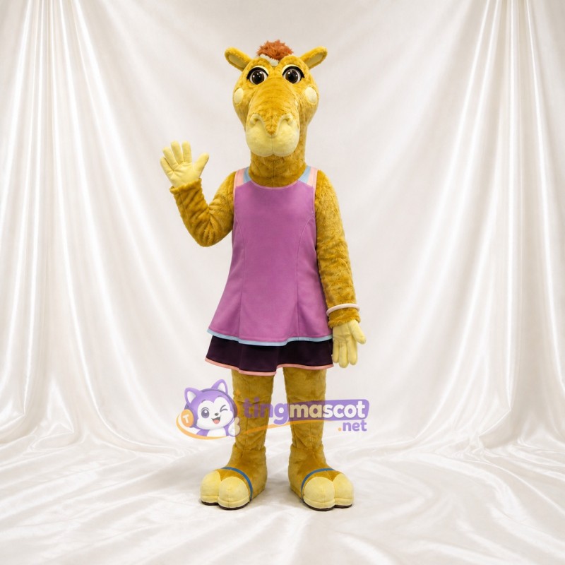 Team Uniform Camel Athlete Mascot Costume Full Body for Adults Sports Events