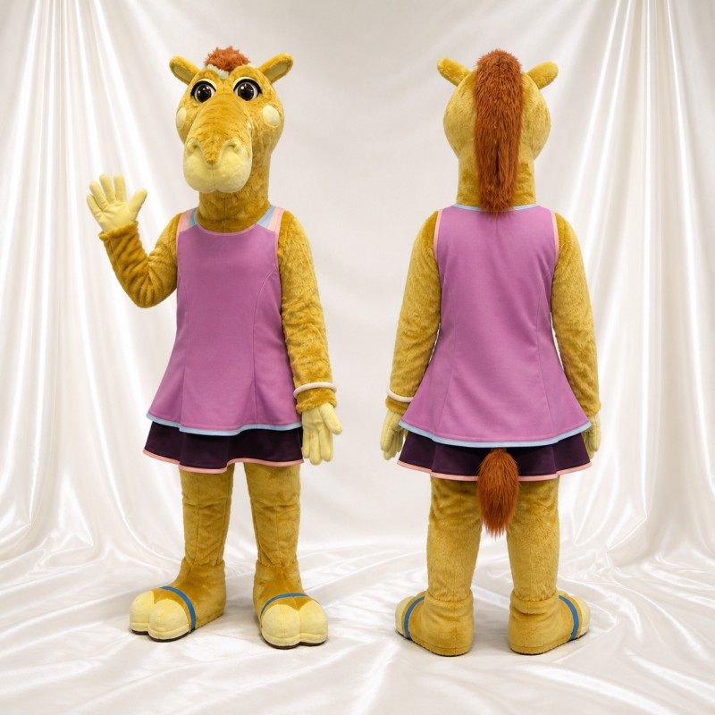 Team Uniform Camel Athlete Mascot Costume Full Body for Adults Sports Events