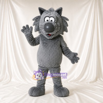Construction Wolf Mascot Costume Full Body for Adults School Events