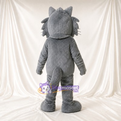 Construction Wolf Mascot Costume Full Body for Adults School Events