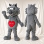 Construction Wolf Mascot Costume Full Body for Adults School Events