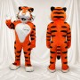 Orange and Black Tiger Mascot Costume Full Body for Adults School Events