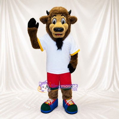 Buffle athlète Costume de mascotte intégral pour adultes Événements sportifs