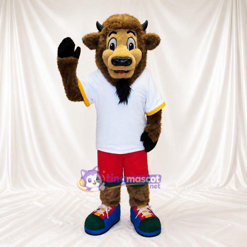 Buffle athlète Costume de mascotte intégral pour adultes Événements sportifs