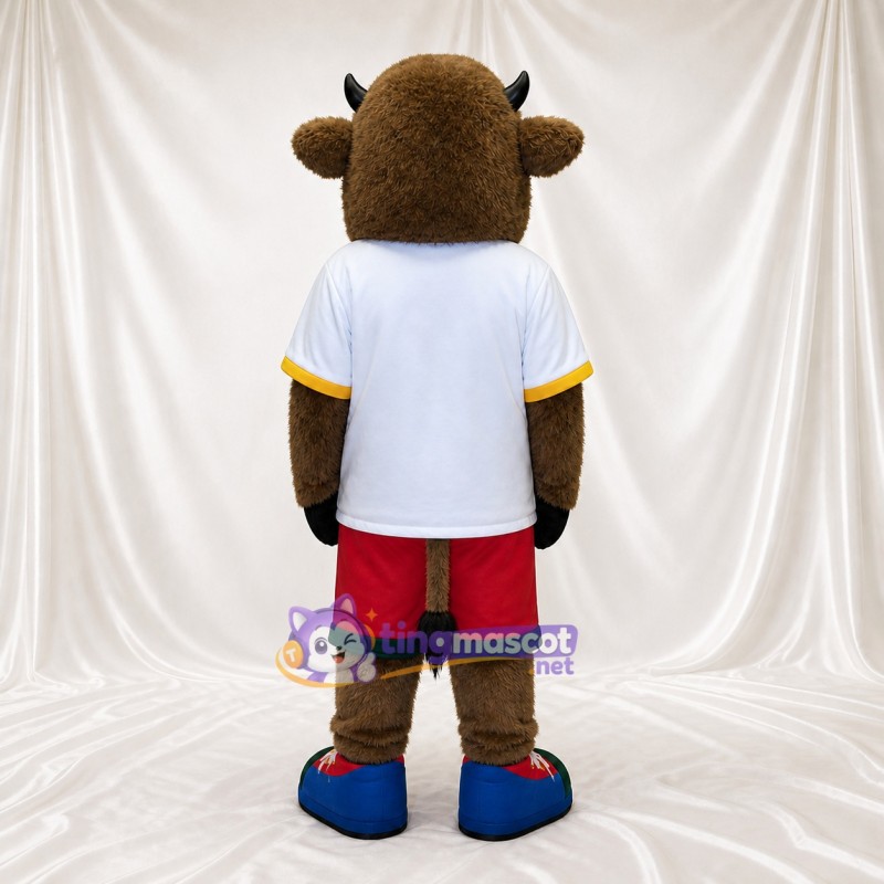 Buffle athlète Costume de mascotte intégral pour adultes Événements sportifs