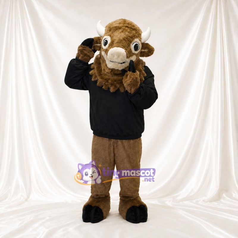 Bison Mascot Costume Full Body for Adults School Events