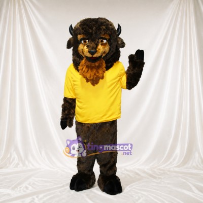 Équipe Athlète bison en uniforme Costume de mascotte intégral pour adultes Événements sportifs