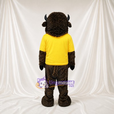 Équipe Athlète bison en uniforme Costume de mascotte intégral pour adultes Événements sportifs