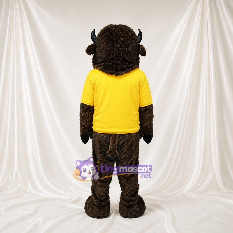 Équipe Athlète bison en uniforme Costume de mascotte intégral pour adultes Événements sportifs