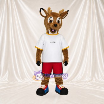 Brown Deer Athlete Mascot Costume Full Body for Adults Sports Events