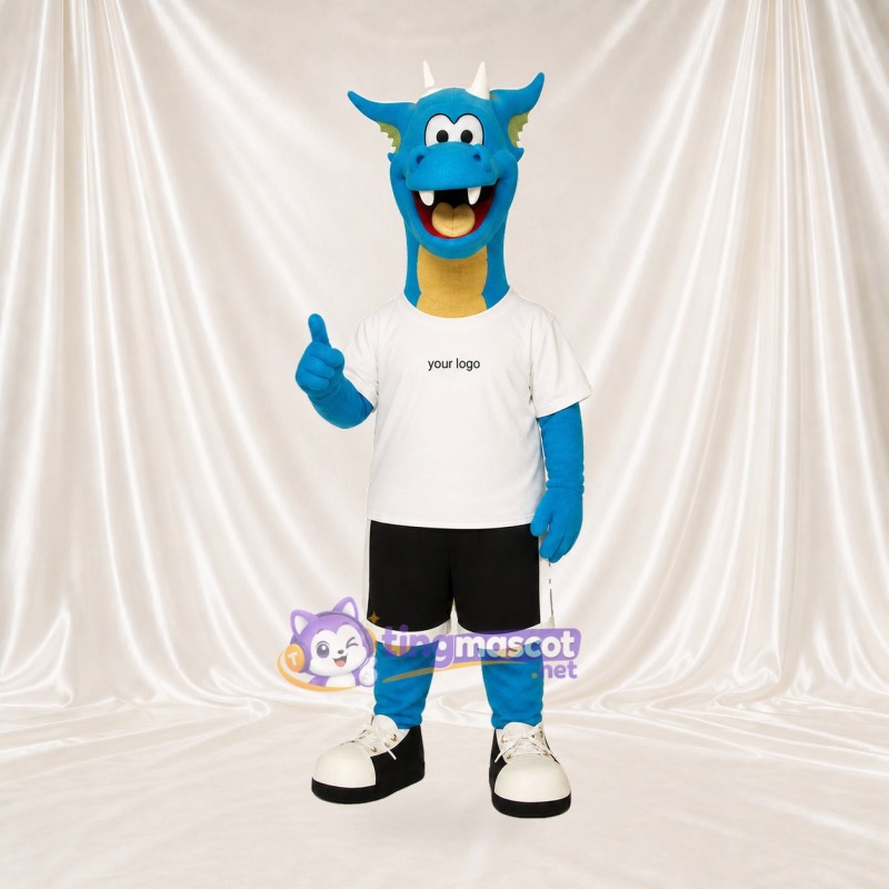 Dragon Athlete Mascot Costume Full Body for Adults Sports Events
