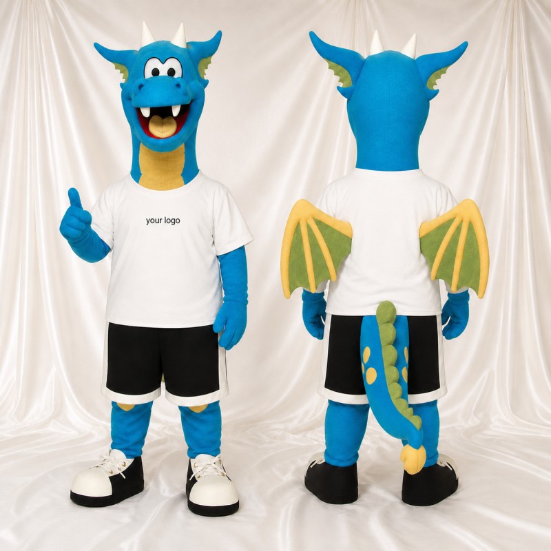Dragon Athlete Mascot Costume Full Body for Adults Sports Events