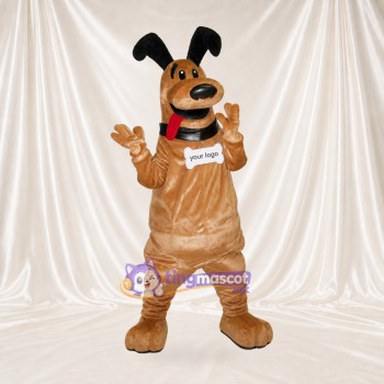 Chien Marron et Noir Costume de mascotte intégral pour adultes Événements scolaires