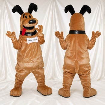 Chien Marron et Noir Costume de mascotte intégral pour adultes Événements scolaires