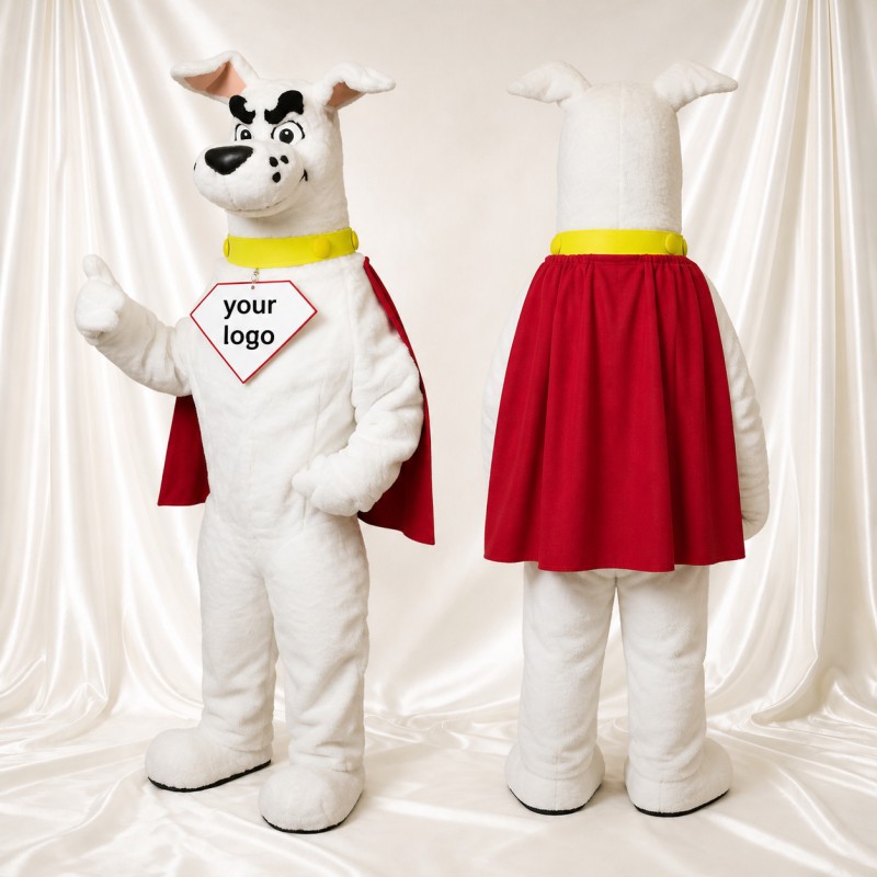 Superhero Dog Mascot Costume Full Body for Adults School Events