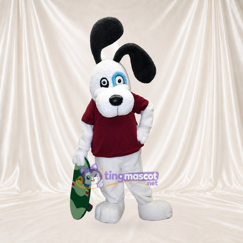 Snowboard Rabbit Mascot Costume Full Body for Adults Sports Events