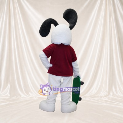 Snowboard Rabbit Mascot Costume Full Body for Adults Sports Events