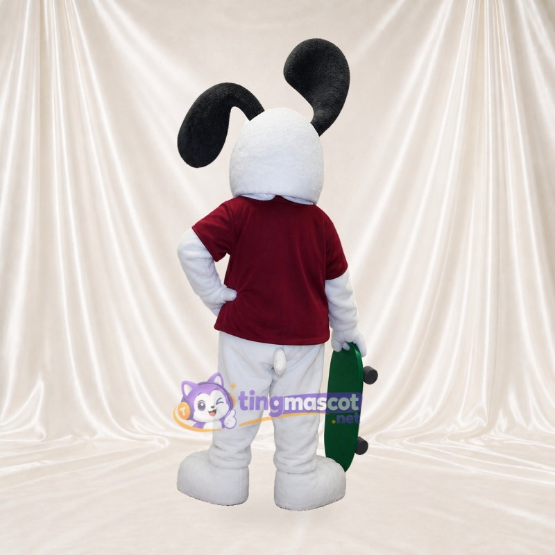 Snowboard Rabbit Mascot Costume Full Body for Adults Sports Events