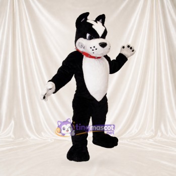 Black Dog Mascot Costume Full Body for Adults School Events