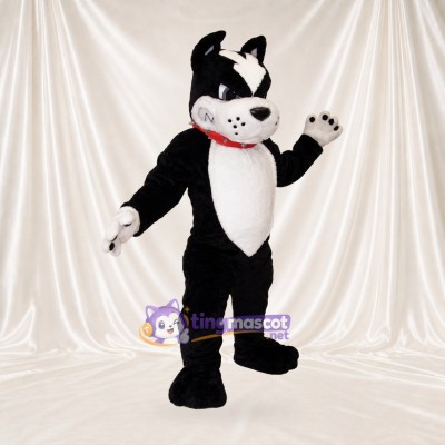 Black Dog Mascot Costume Full Body for Adults School Events