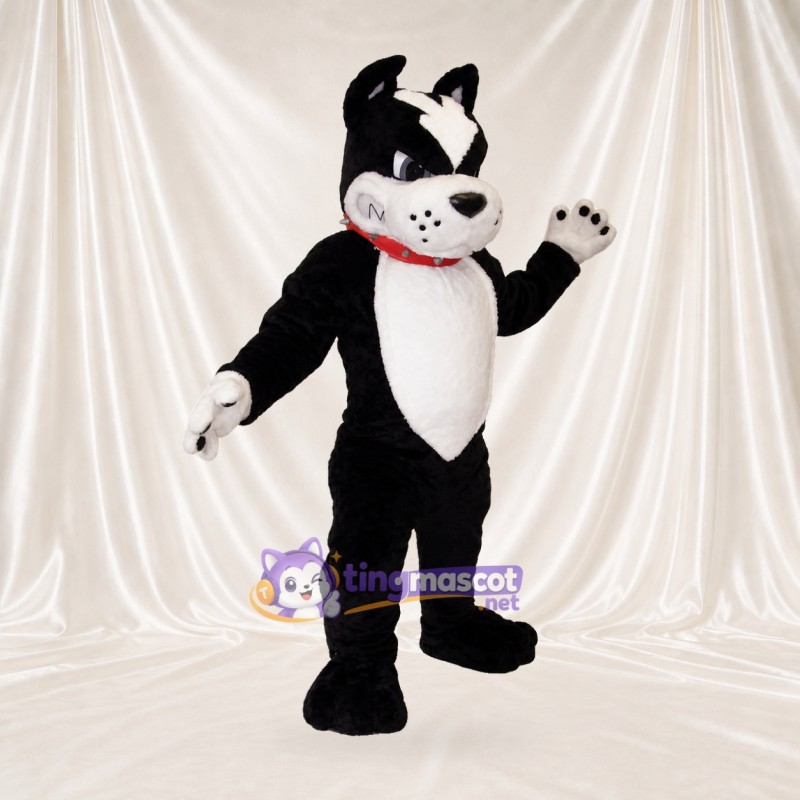 Black Dog Mascot Costume Full Body for Adults School Events