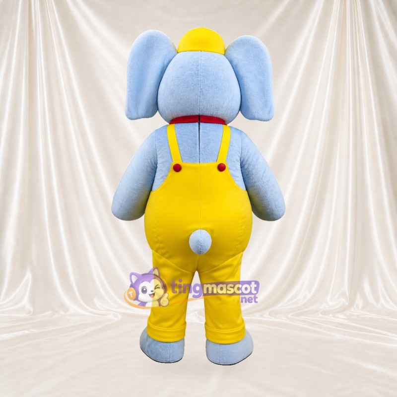 Éléphant Bleu Clair Travailleur Costume de mascotte intégral pour adultes Promotions