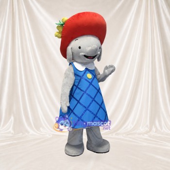 Elephant Woman Mascot Costume Full Body for Adults School Events