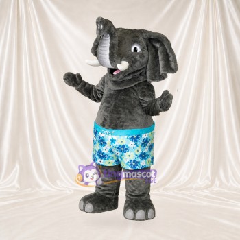 Éléphant Athlète Gris Costume de mascotte intégral pour adultes Événements sportifs