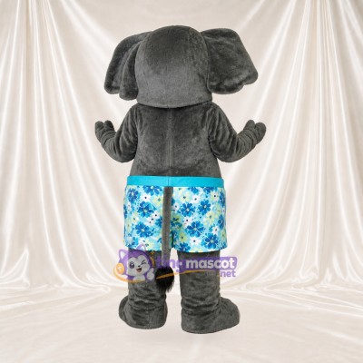 Éléphant Athlète Gris Costume de mascotte intégral pour adultes Événements sportifs
