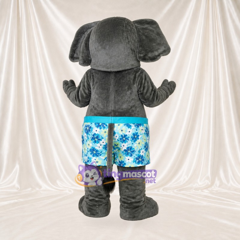 Éléphant Athlète Gris Costume de mascotte intégral pour adultes Événements sportifs