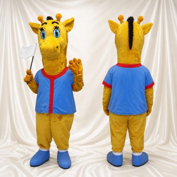 Giraffe Worker Mascot Costume Full Body for Adults Promotions