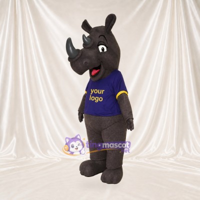 Rhino Athlete Mascot Costume Full Body for Adults Sports Events
