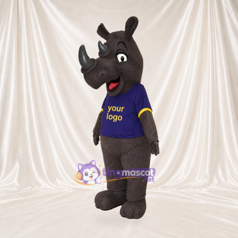 Rhino Athlete Mascot Costume Full Body for Adults Sports Events