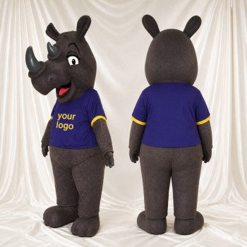 Rhino Athlete Mascot Costume Full Body for Adults Sports Events