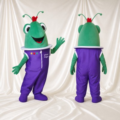 Sculpted Fantasy Alien Mascot Costume Full Body for Adults School Events