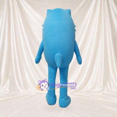 Light Blue Light Blue Monster Mascot Costume Full Body for Adults School Events