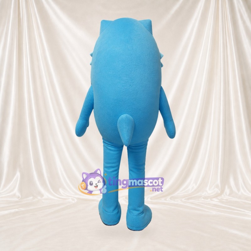 Light Blue Light Blue Monster Mascot Costume Full Body for Adults School Events