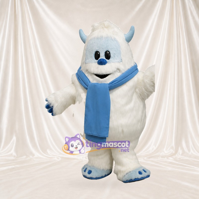 Sculpted Fantasy Yeti Mascot Costume Full Body for Adults School Events