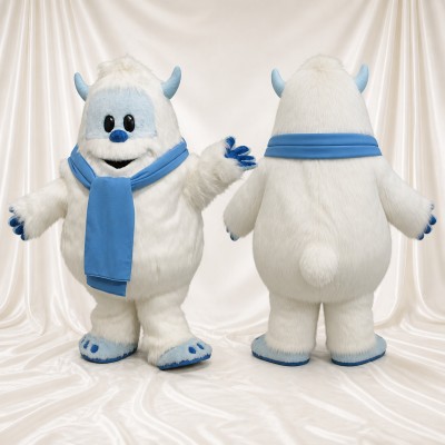 Sculpted Fantasy Yeti Mascot Costume Full Body for Adults School Events