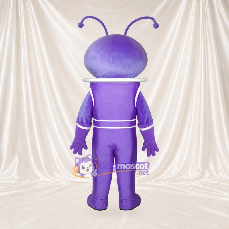 Purple Sculpted Fantasy Alien Mascot Costume Full Body for Adults School Events