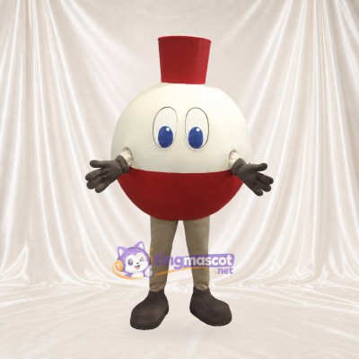 White Capsule Character Mascot Costume Full Body for Adults Promotions